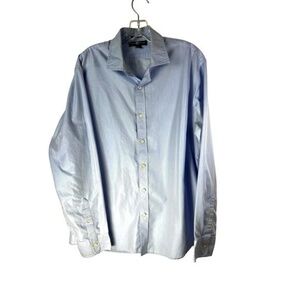 Chase Edward Light‎ Blue Men's Slim Fit Button Down Shirt Size Large